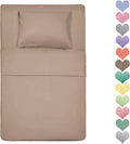 400 Thread Count Cotton Twin Size Sheet Set (Taupe Color) 3 Piece