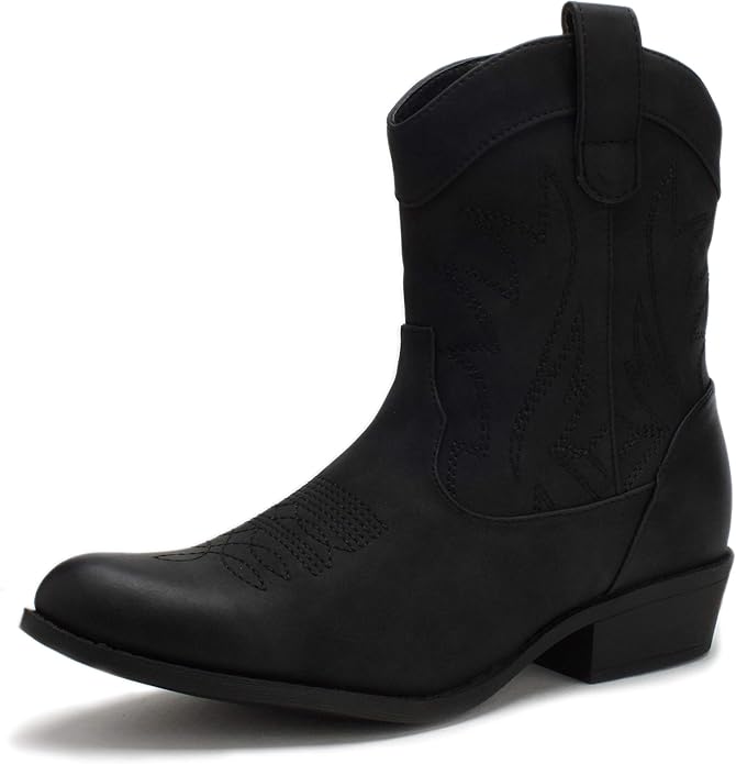 PEPPEP Western Cowgirl Cowboy Ankle Boots for Women Stylish