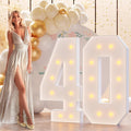 Light Up Numbers 4FT Number 40 Marquee Sign - Big Party Focal Point
