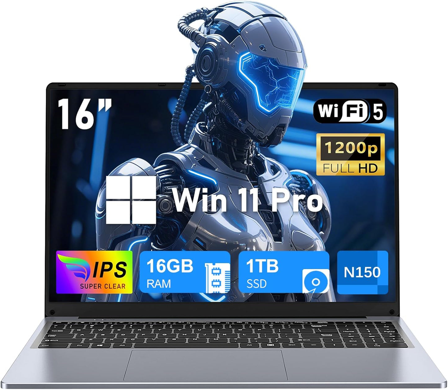 Powerful 16 Inch Gaming Laptop with Windows 11 Pro and 16GB RAM