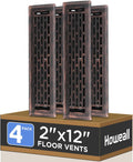2x12 in 4 Pack Heavy Duty Walkable Floor Register - Durable Vent