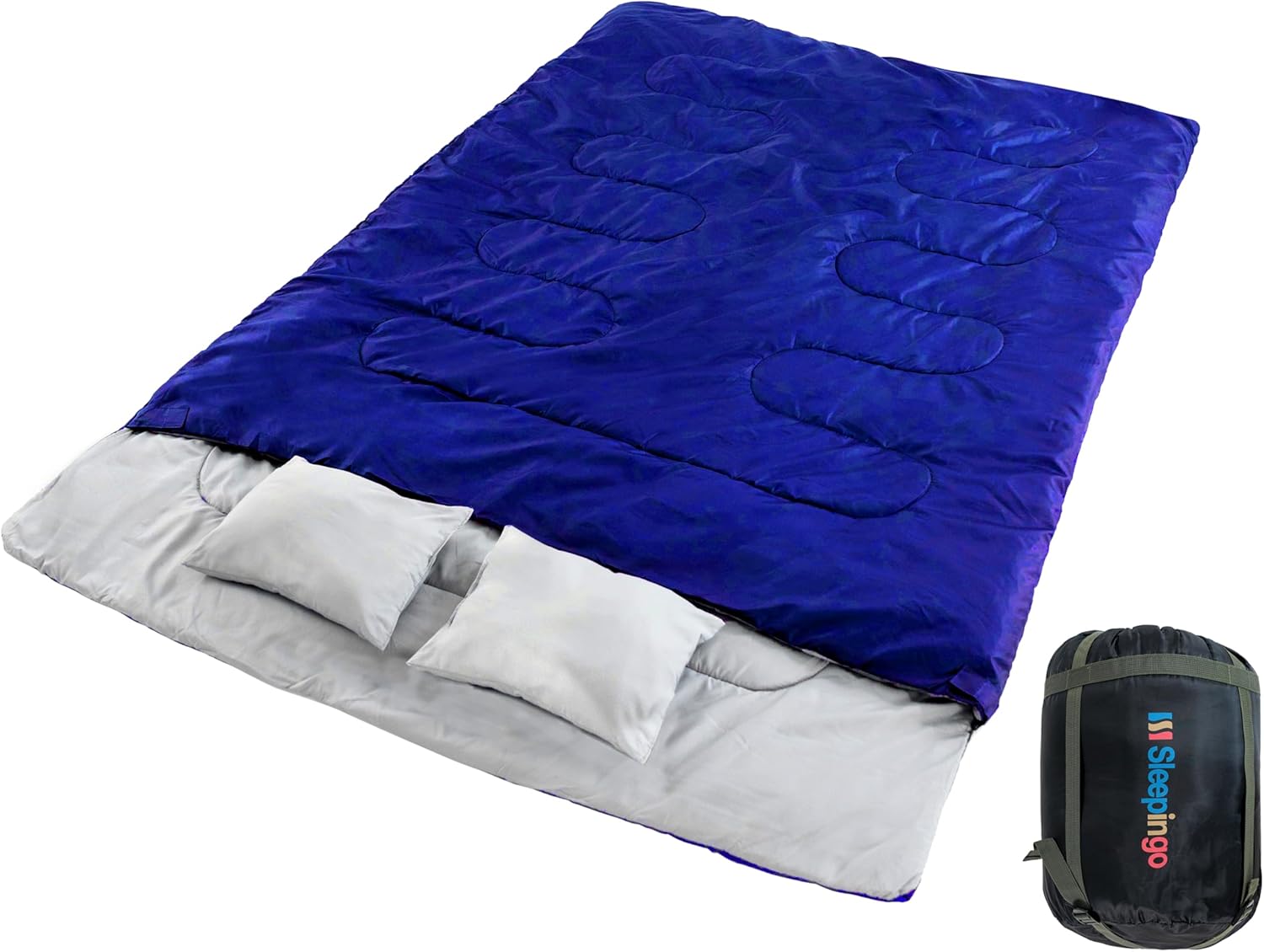 Double Sleeping Bags for Adults - Waterproof Queen Size Comfort