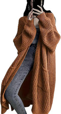 Womens Long Cardigan Sweaters Open Front Oversized Duster - Cozy Knit