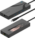 USB-C Hub & SSD Enclosure 6-Port Dock - 90W PD, 4K HDMI