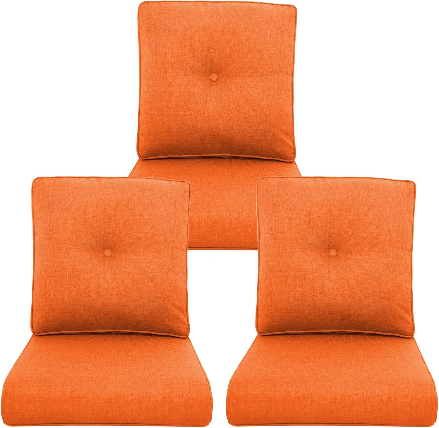 Outdoor Chair Cushions 3 Packs - Thick Water-Resistant Comfort