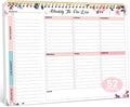 Weekly To Do List Notepad with 52 Undated Sheets - Weekly Desk Planner
