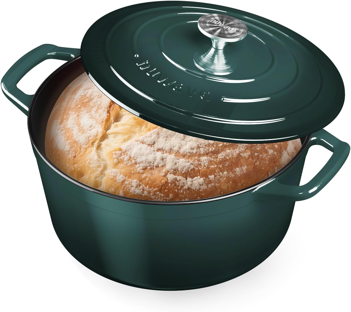 Nuwave 6QT Enameled Cast Iron Dutch Oven for Healthy Cooking
