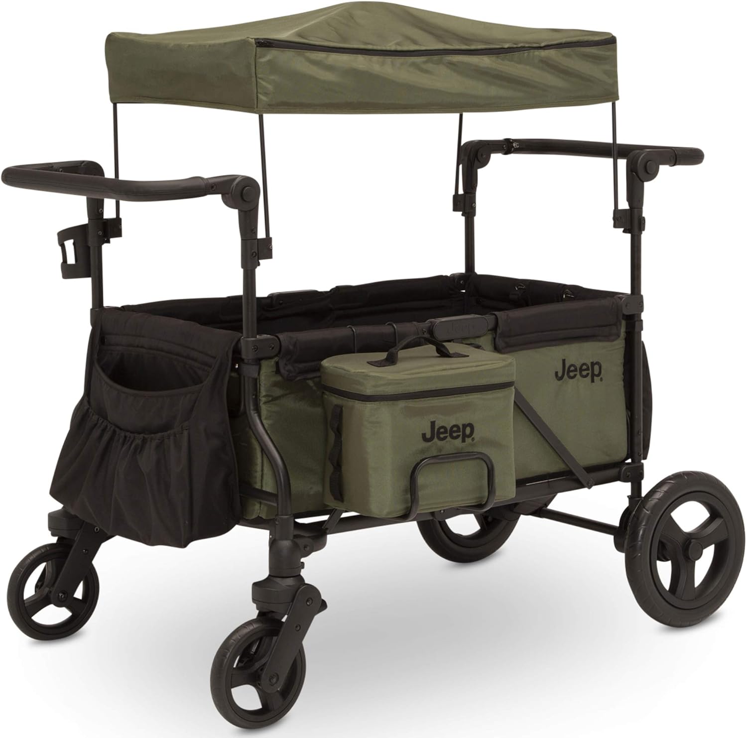 Jeep Deluxe Wrangler Stroller Wagon with Cooler Bag and Organizer