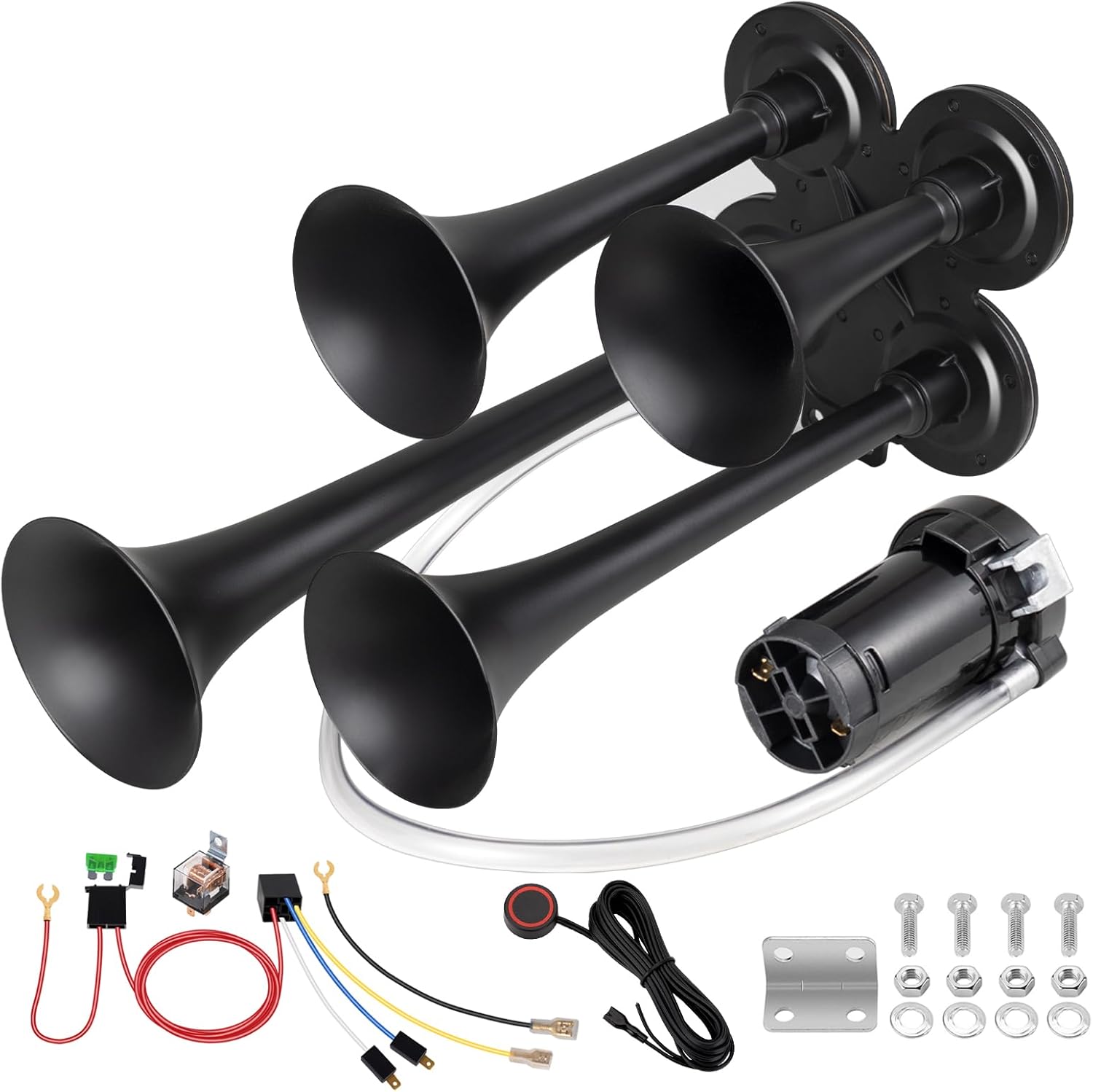 Banhao Truck Air Horn 180DB 4 Trumpet Horns Kit Review