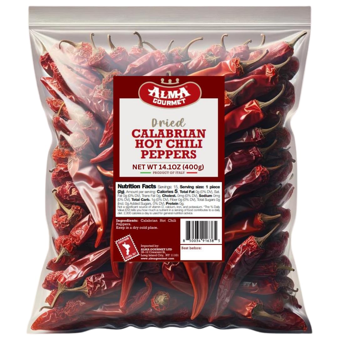 Whole Dried Calabrian Hot Chili Peppers for Authentic Flavor