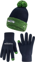 Ultra Game NFL Unisex Winter Beanie and Touch-Screen Gloves - Super