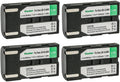 Kastar SB-LSM80 Battery 4-Pack Replacement for Samsung Cameras - Long