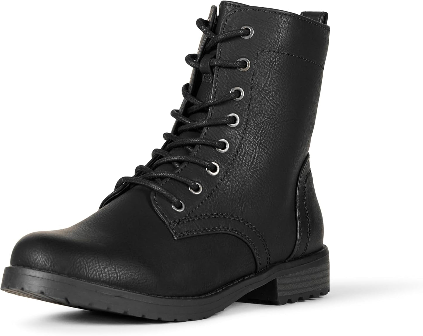 Lace-Up Combat Boots with Memory Foam Comfort and Style