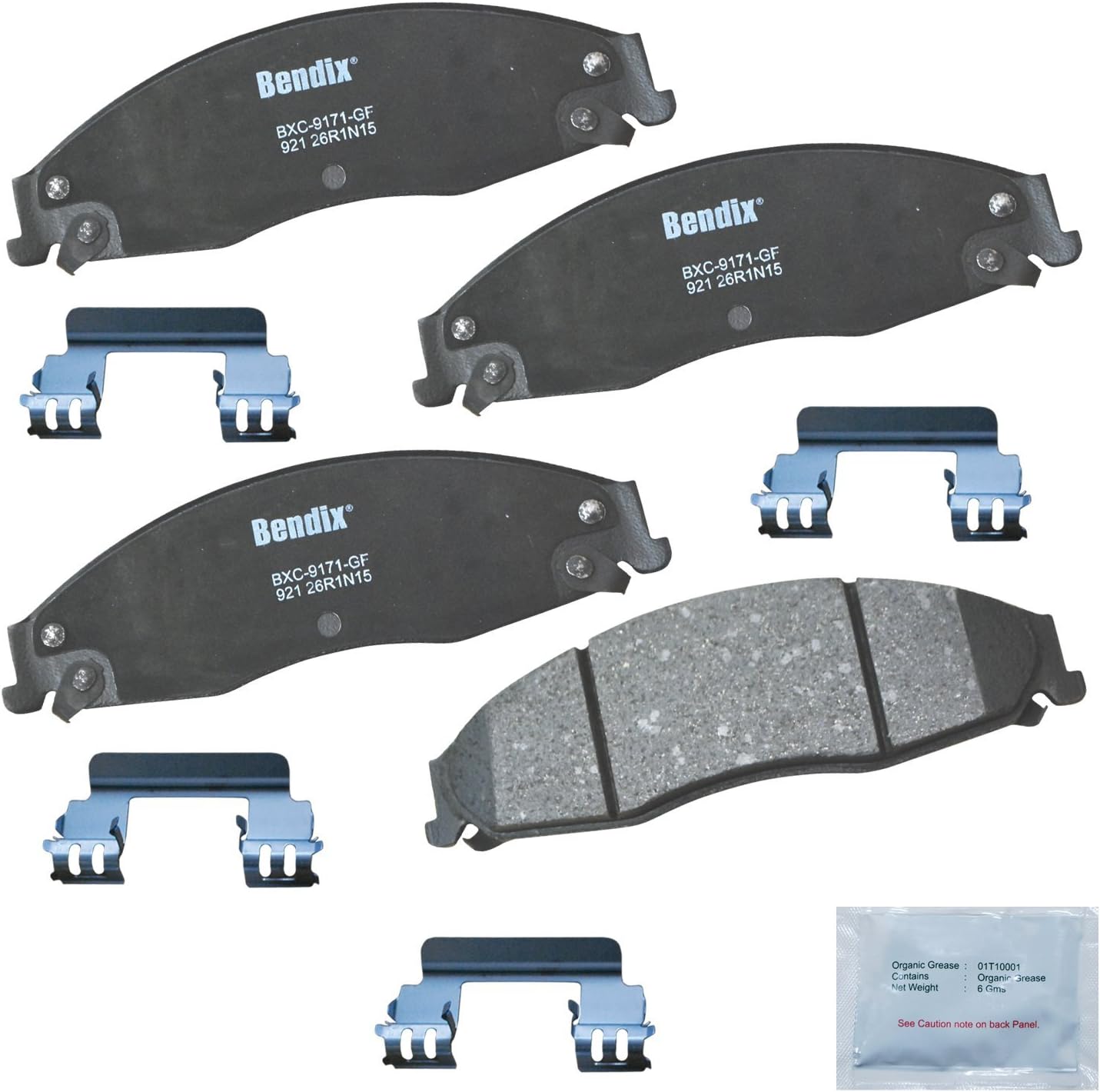 Bendix Priority1 CFC921 Ceramic Front Brake Pads for Cadillac