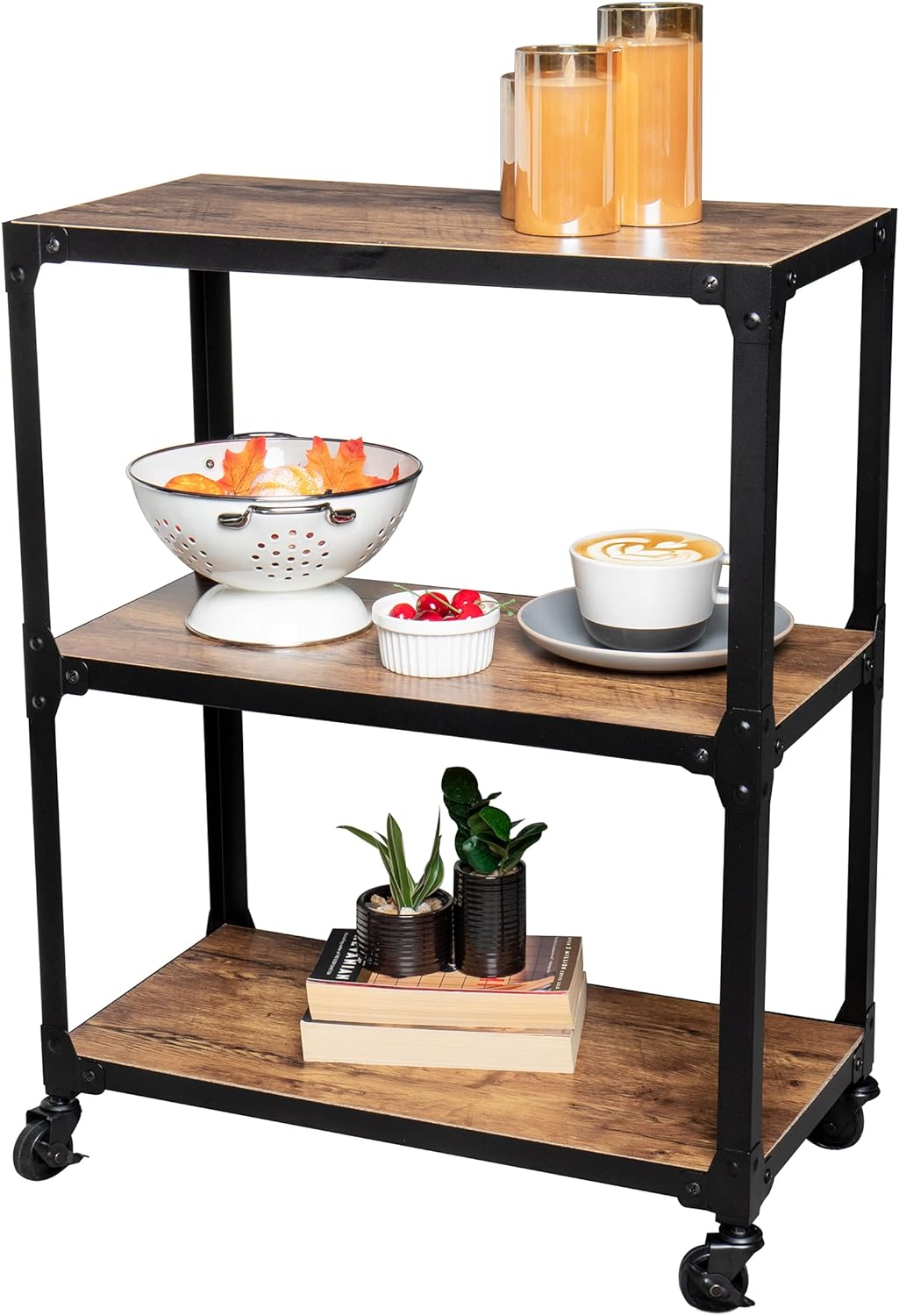 Omnidirectional Rolling Microwave Cart - Effortless Mobility