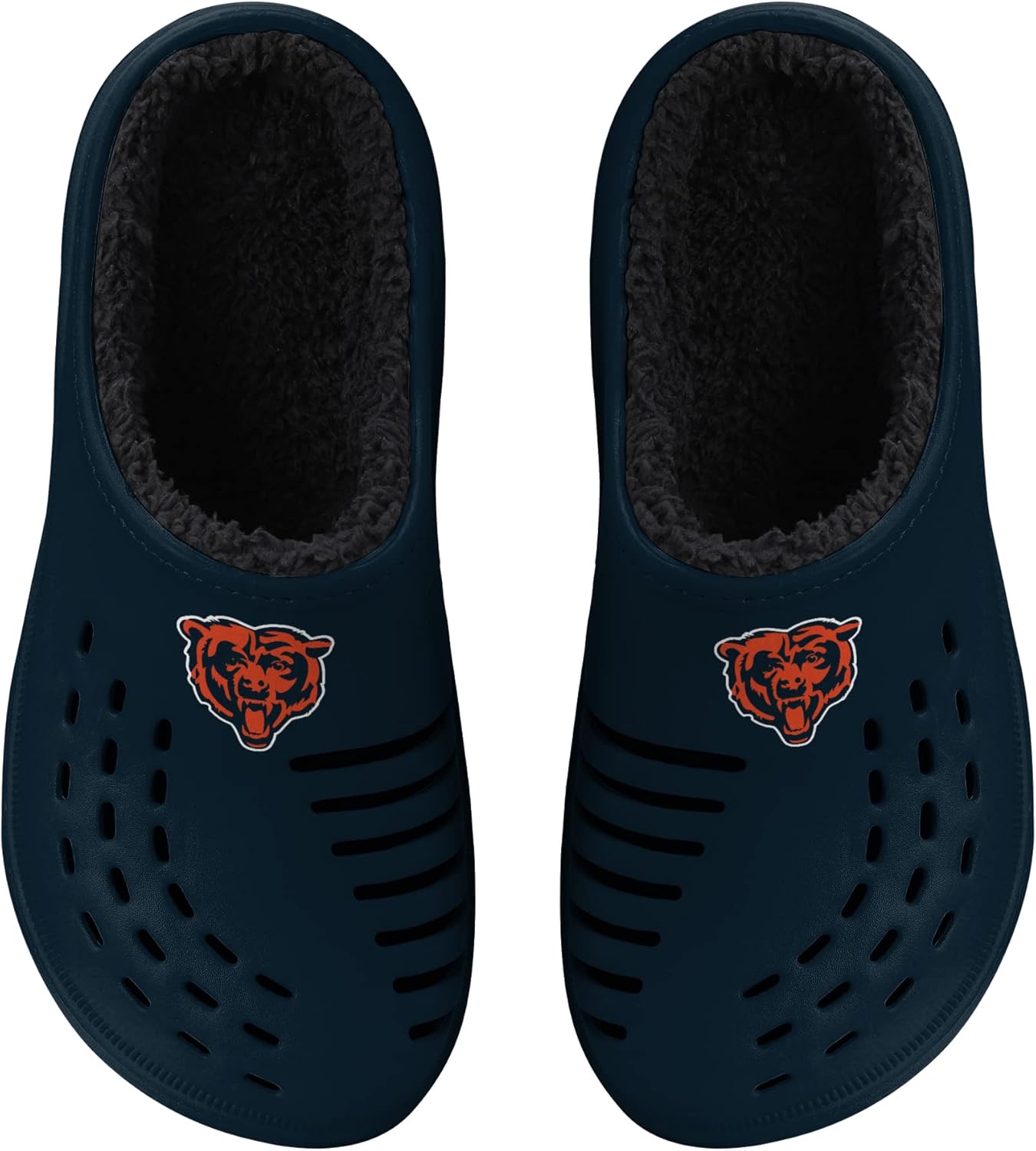FOCO Men's NFL Sherpa Lined Big Logo Clog for Ultimate Comfort