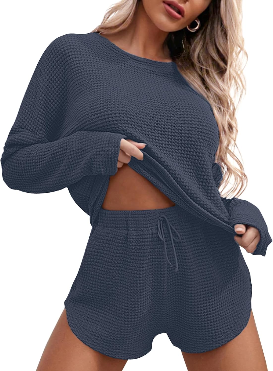 Ekouaer Womens Waffle Knit Pajama Sets for Ultimate Comfort