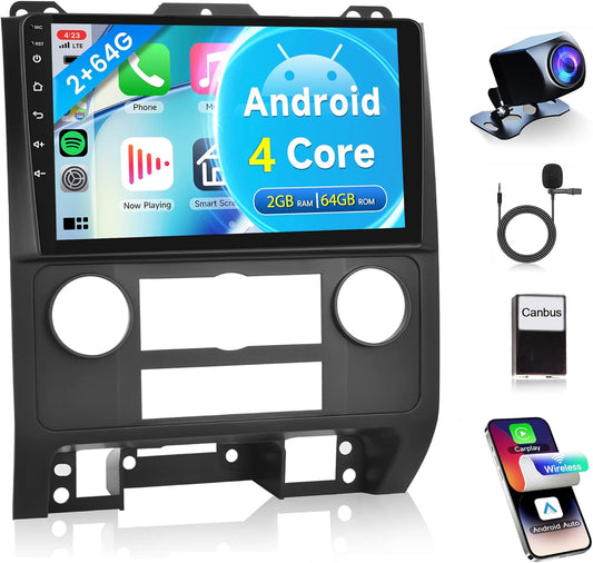 4Core 2G+64G Android 13 Car Radio for Ford Escape & Mazda