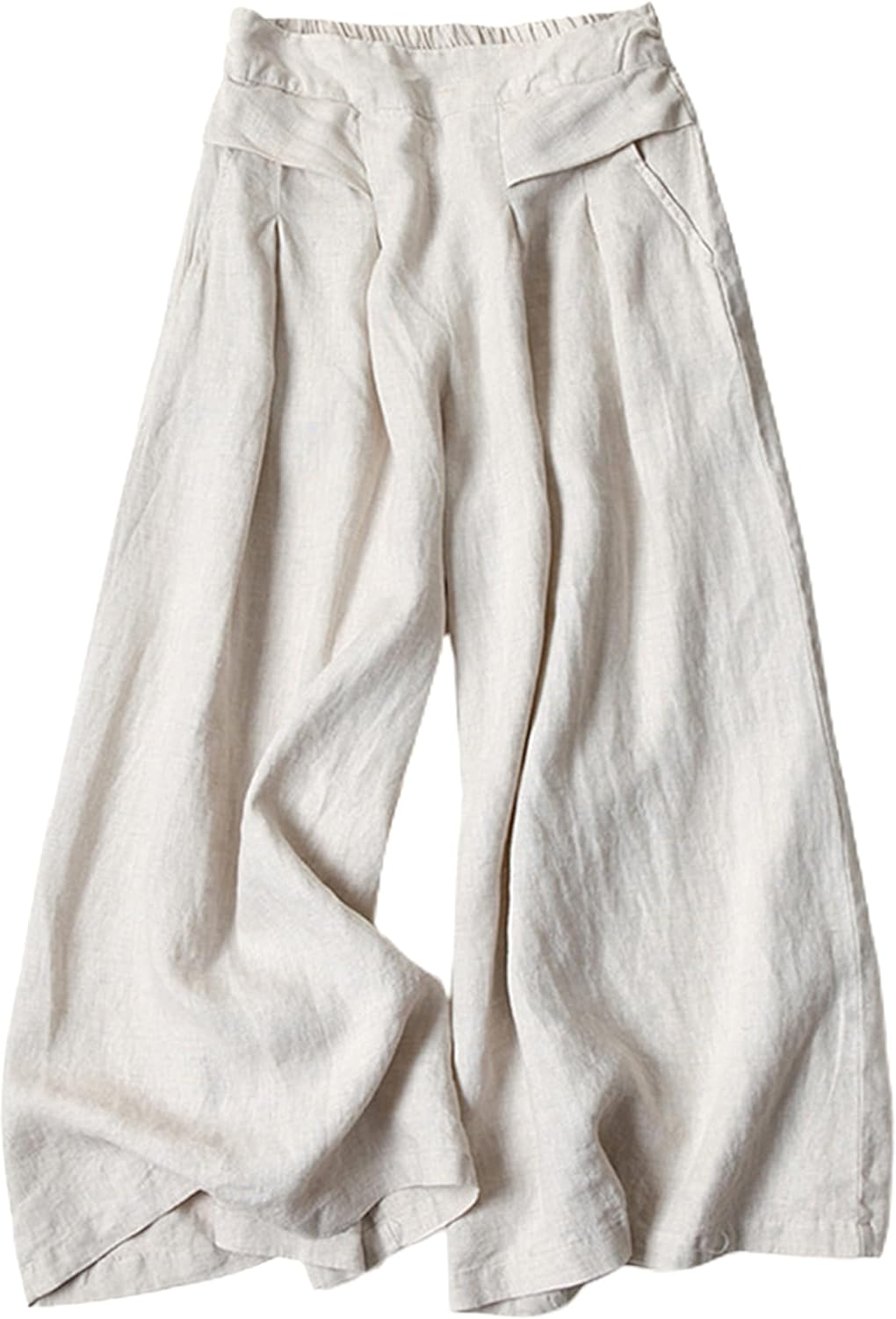 Hooever Women's Cotton Linen Culottes Pants for Stylish Comfort