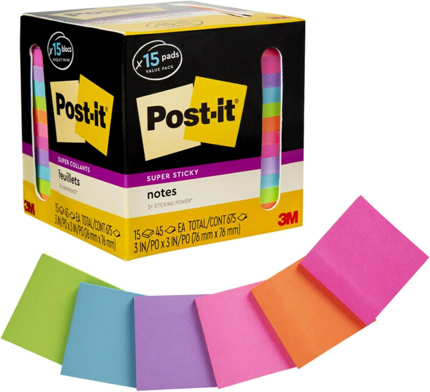 Post-it Super Sticky Notes - 2X Stickiness!