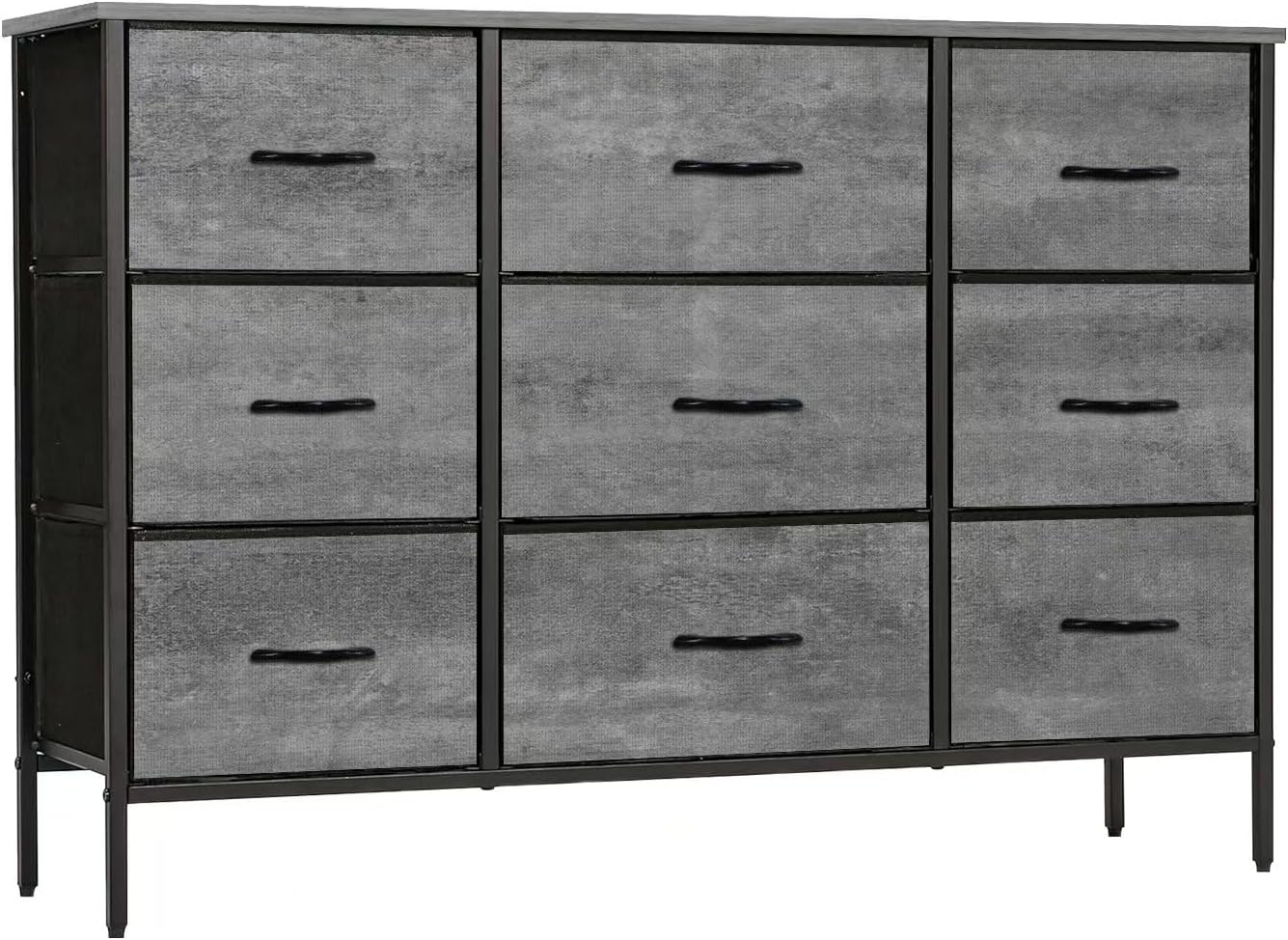Dresser for Bedroom with 9 Deep Drawers and Stylish Design