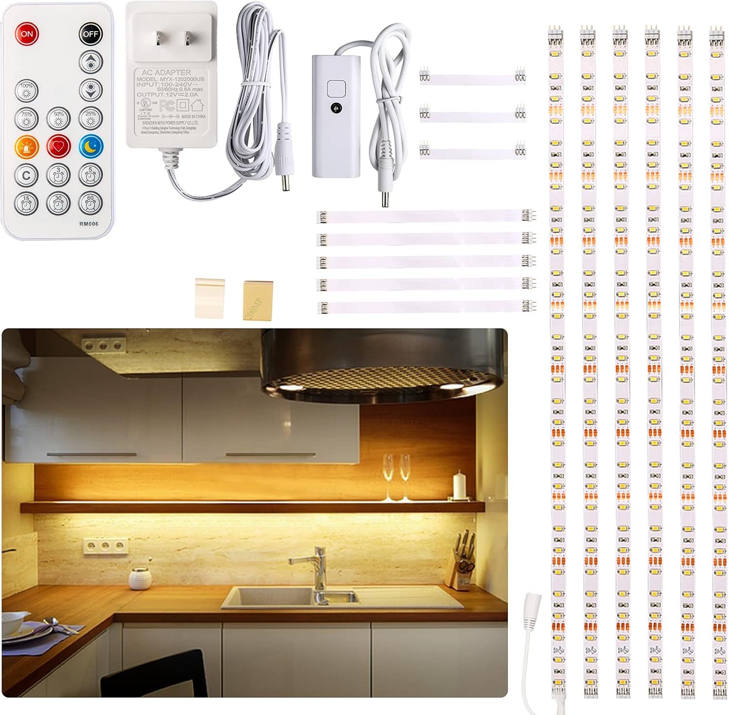 WOBANE Dimmable LED Strip Lights - Bright 1500lm