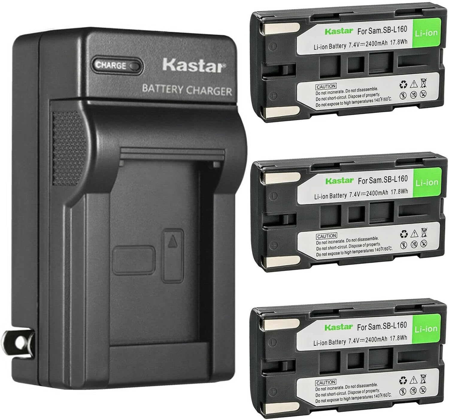 Kastar 3-Pack Battery and AC Wall Charger for Mamiya Leaf Cameras