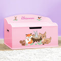 Personalized Creative Wonders Toy Box (Woodland Creatures, Pink)