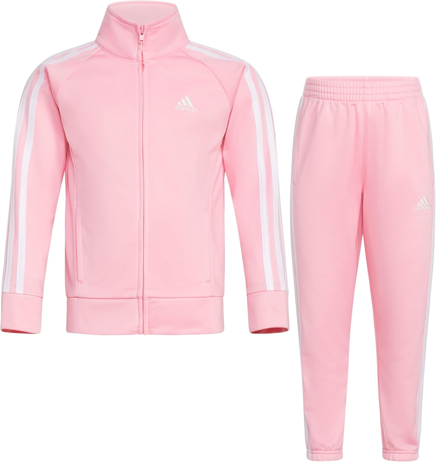 adidas Little Girl's Zip Front Classic Tricot Jacket Set