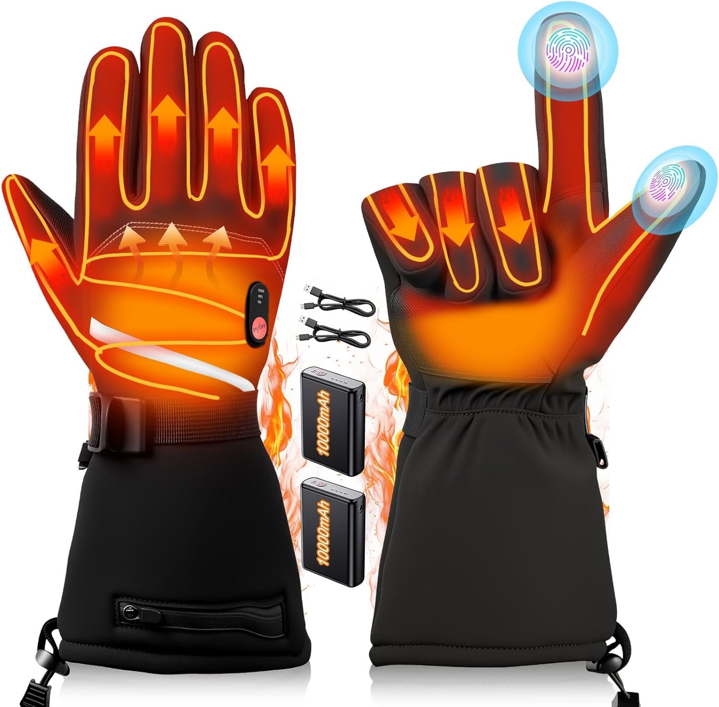 20000mAh Heated Gloves for Men & Women - Fast Heating Comfort