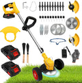 21V Cordless Weed Wacker with 2x2000mAh Batteries - 3-in-1 Trimmer