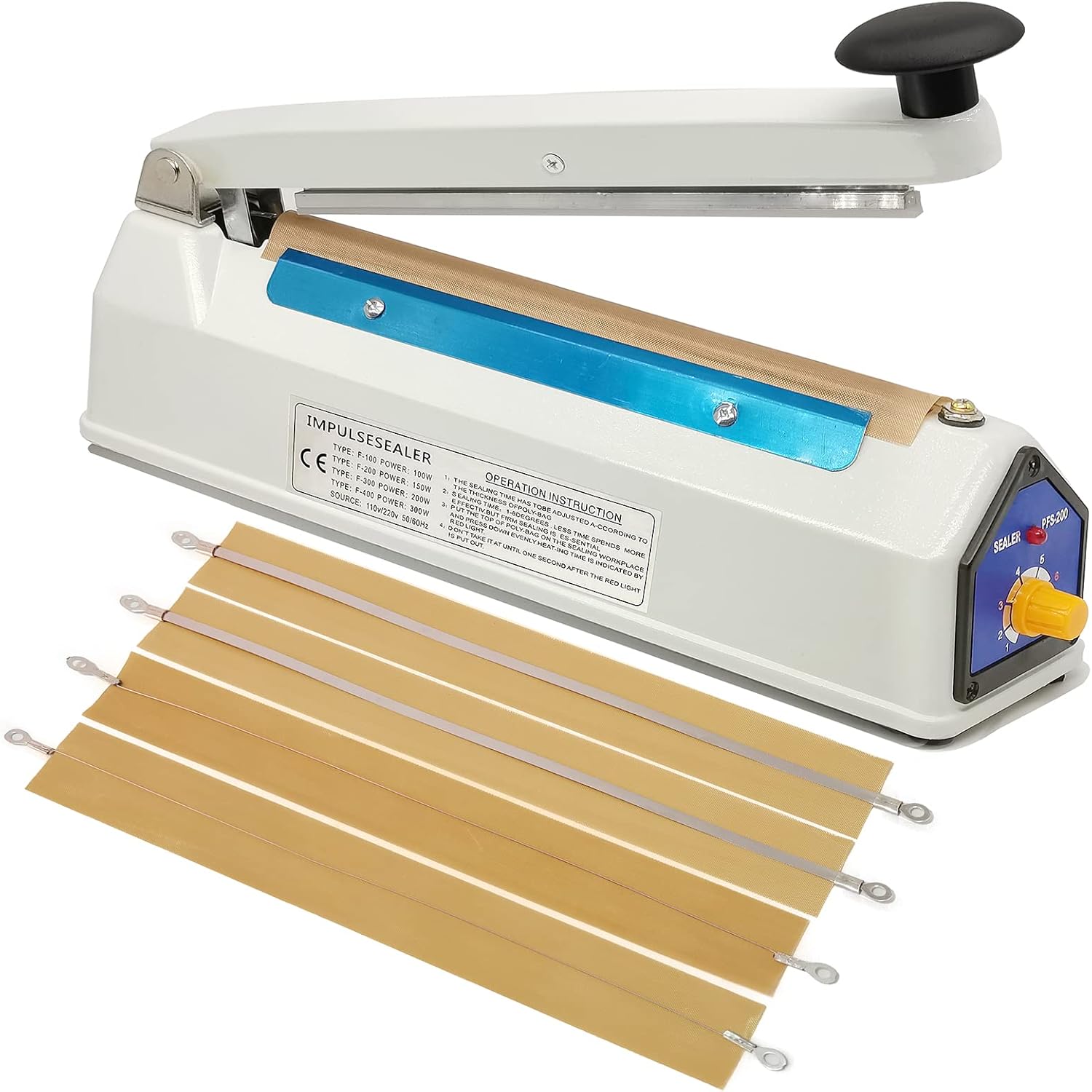 Impulse Sealer 8 Inch Heat Sealer for Plastic Bags and More