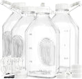 Syntic 4 Pack 2 Qt Glass Milk Bottles with Airtight Screw Lids