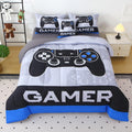 Twin Gamer Comforter Set for Boys - 6 Piece Gaming Bedding