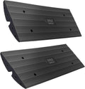 Pyle Car Curbside Driveway Ramp 4ft Pair - Heavy Duty Rubber Tracks