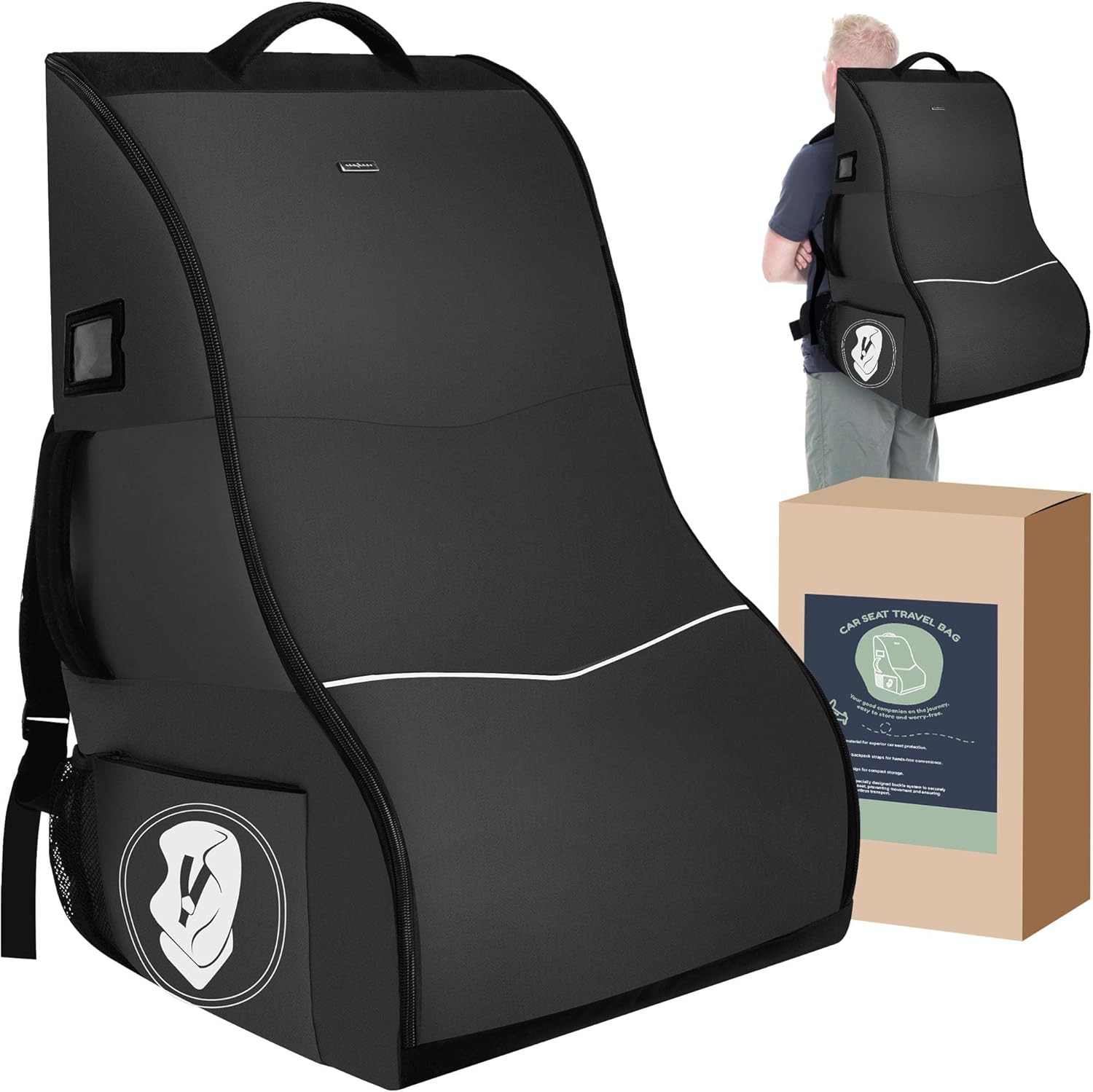 Padded Car Seat Travel Bag for Airplane - Waterproof & Heavy Duty