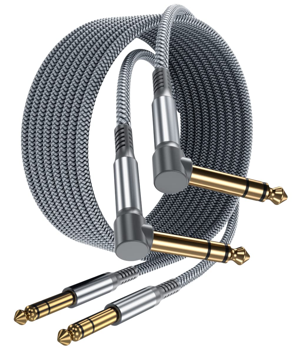 Premium 20ft TRS Instrument Cable 2-Pack for Ultimate Sound Quality