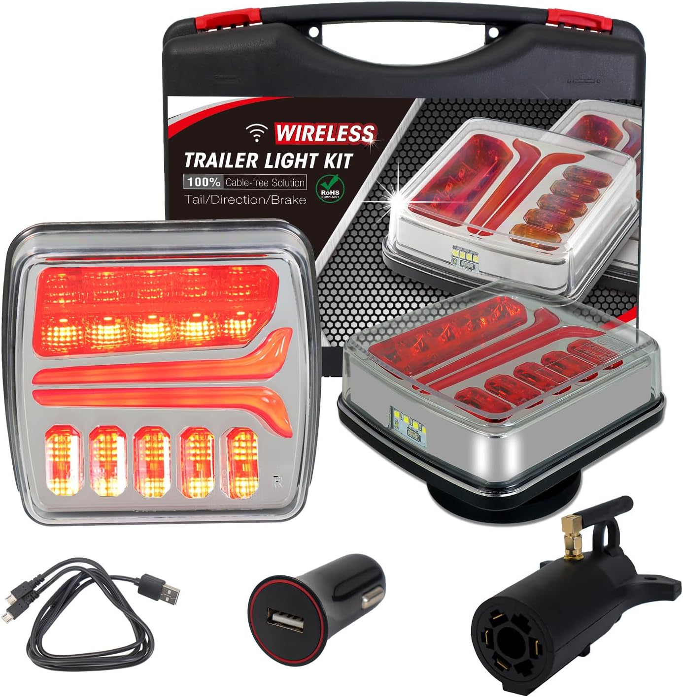 Magnetic Wireless Trailer Lights for Safe Towing and Visibility