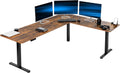 L-Shaped Standing Desk 84 x 63 in - Electric Corner Desk