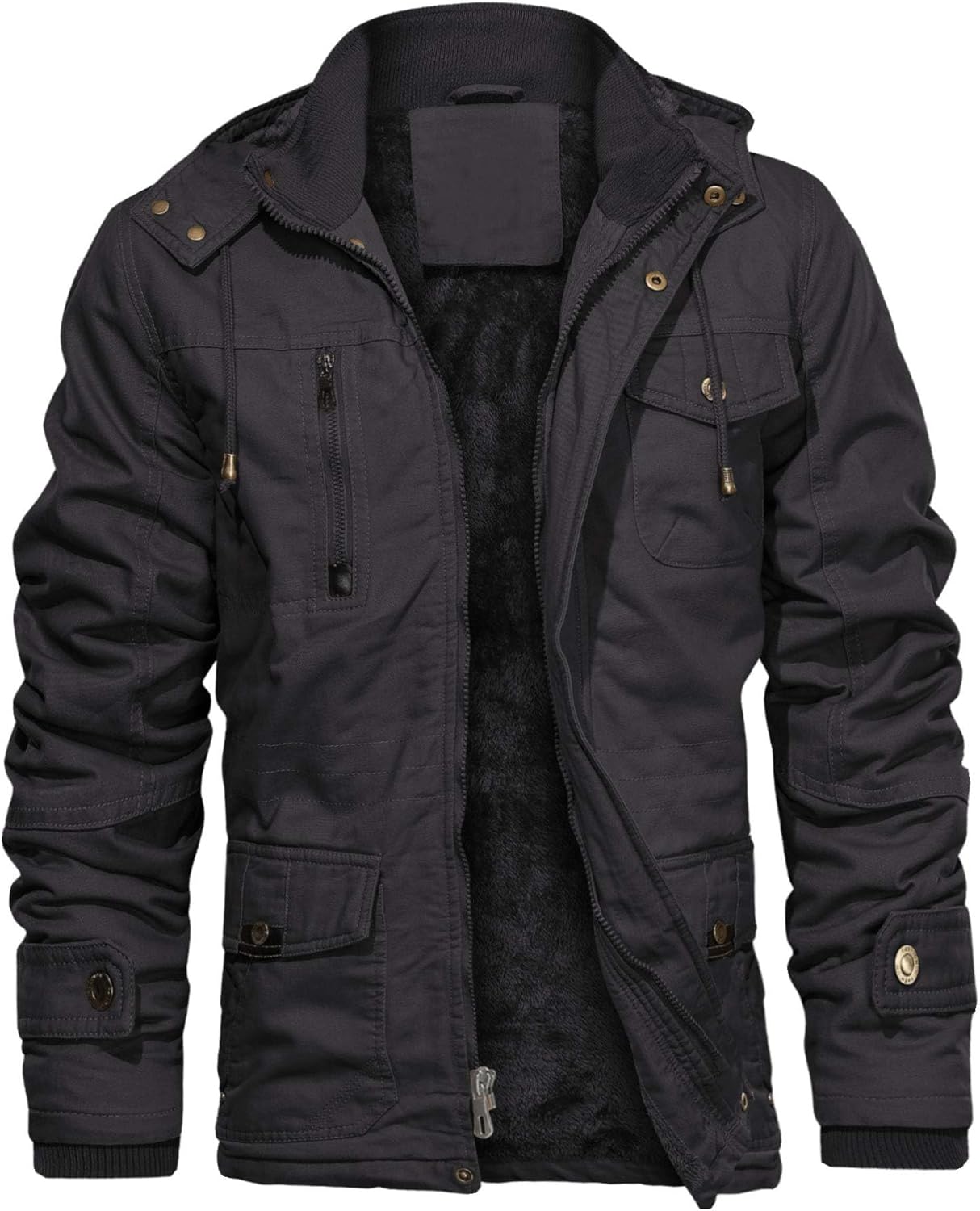 CHEXPEL Men's Thick Winter Jackets with Hood for Cold Weather