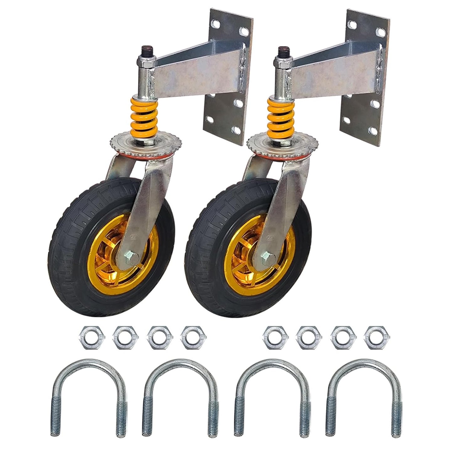 8 Inch Gate Caster Wheels for Smooth Swinging Gates, 600 Lbs