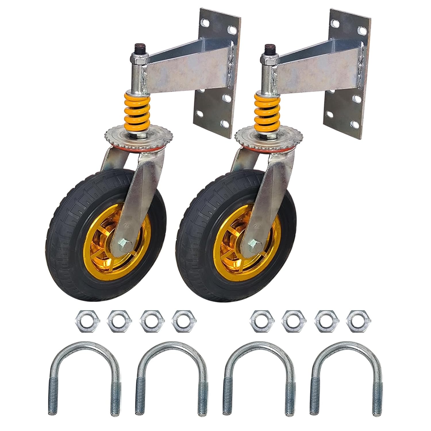 8 Inch Gate Caster Wheels for Smooth Swinging Gates, 600 Lbs
