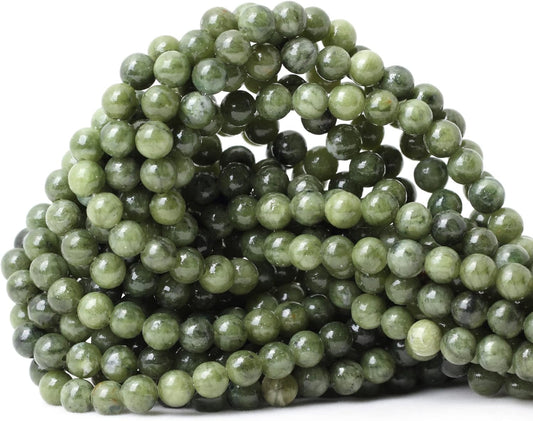 Natural Taiwan Green Jade Beads for DIY Jewelry - 60PCS 6mm Round Strand