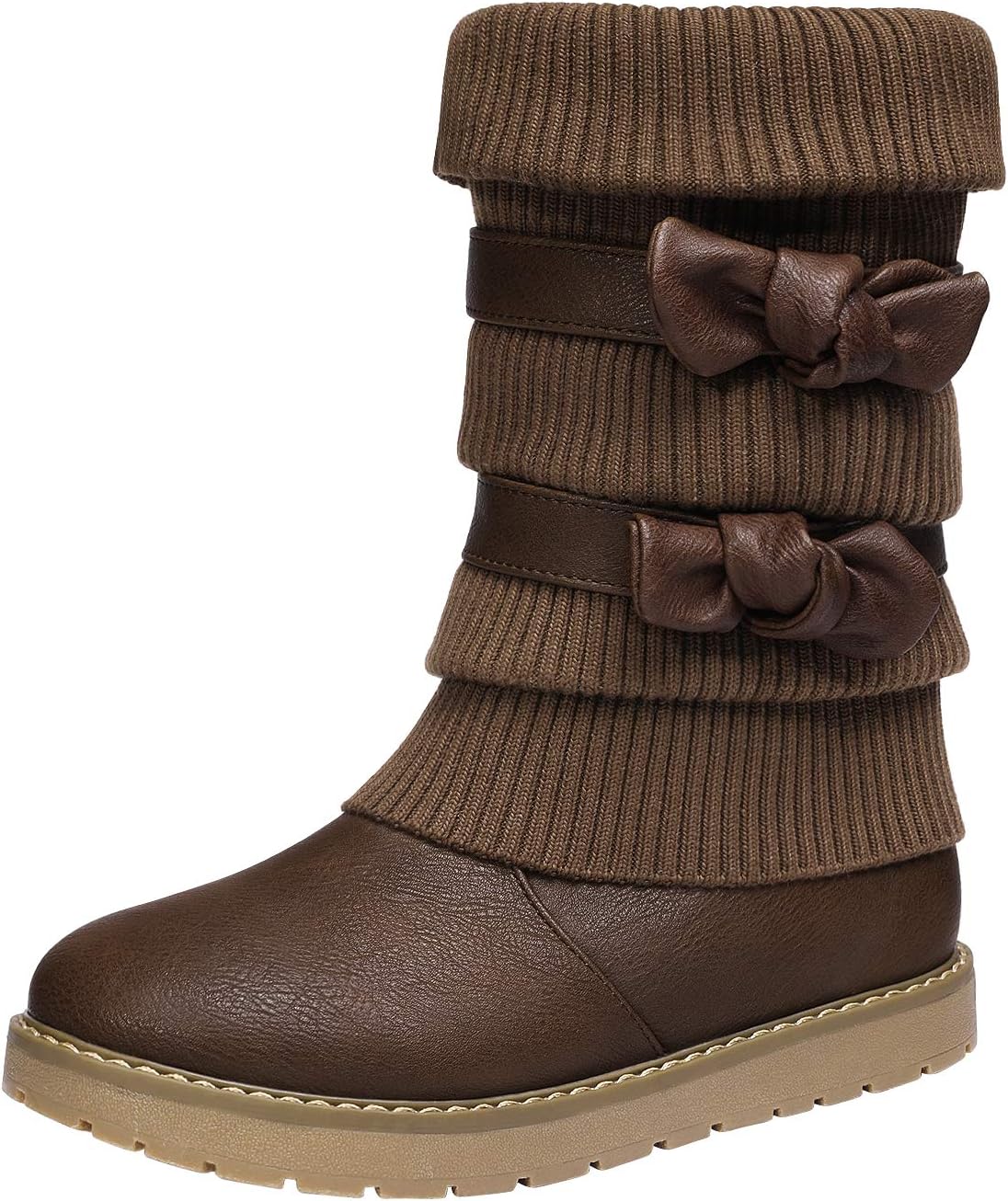 DREAM PAIRS Girl's Winter Snow Boots with Faux Fur Lining