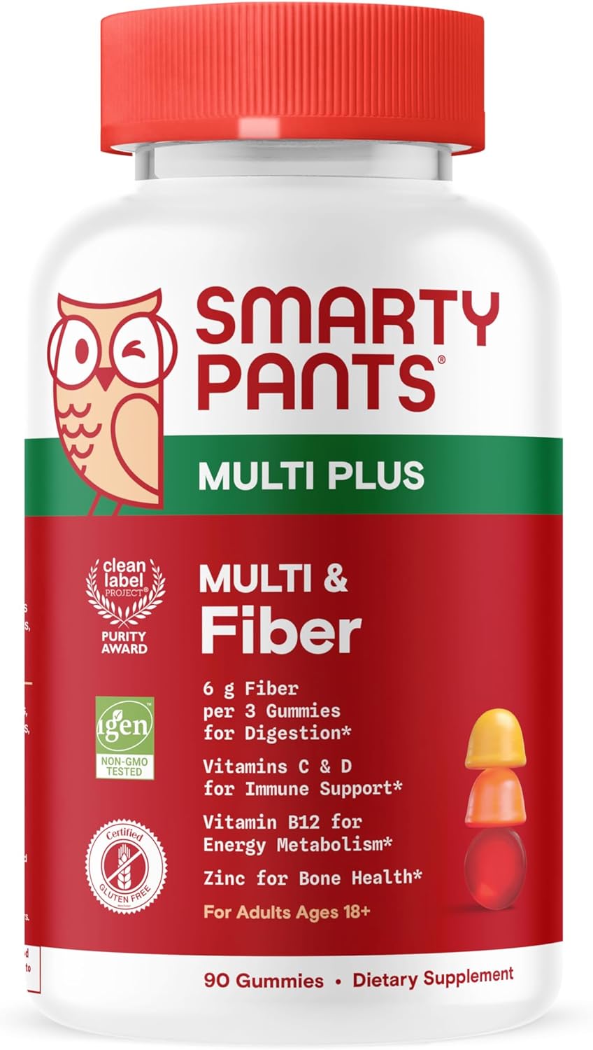 SmartyPants Fiber Supplement & Multivitamin for Adults - 90 Count