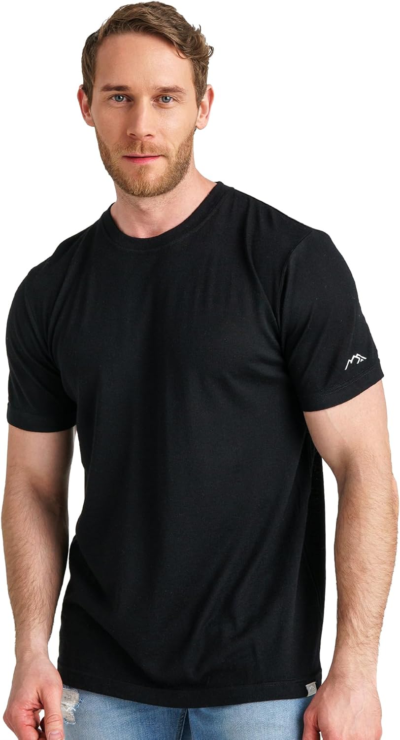 Merino Wool T-Shirt for Men - Lightweight Base Layer Comfort
