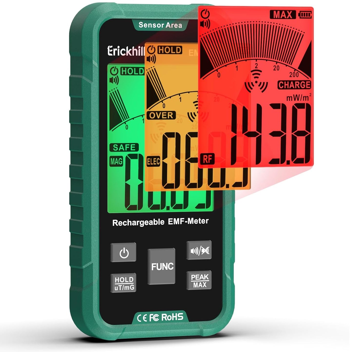 Portable EMF Detector for RF, EF, MF & WiFi Signal Detection
