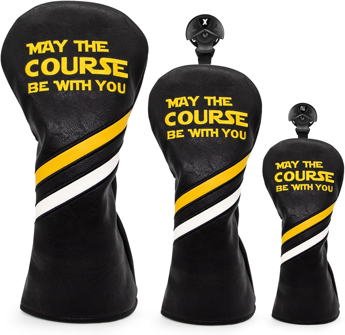 Golf Headcovers Premium Leather with Elegant Embroidery Design