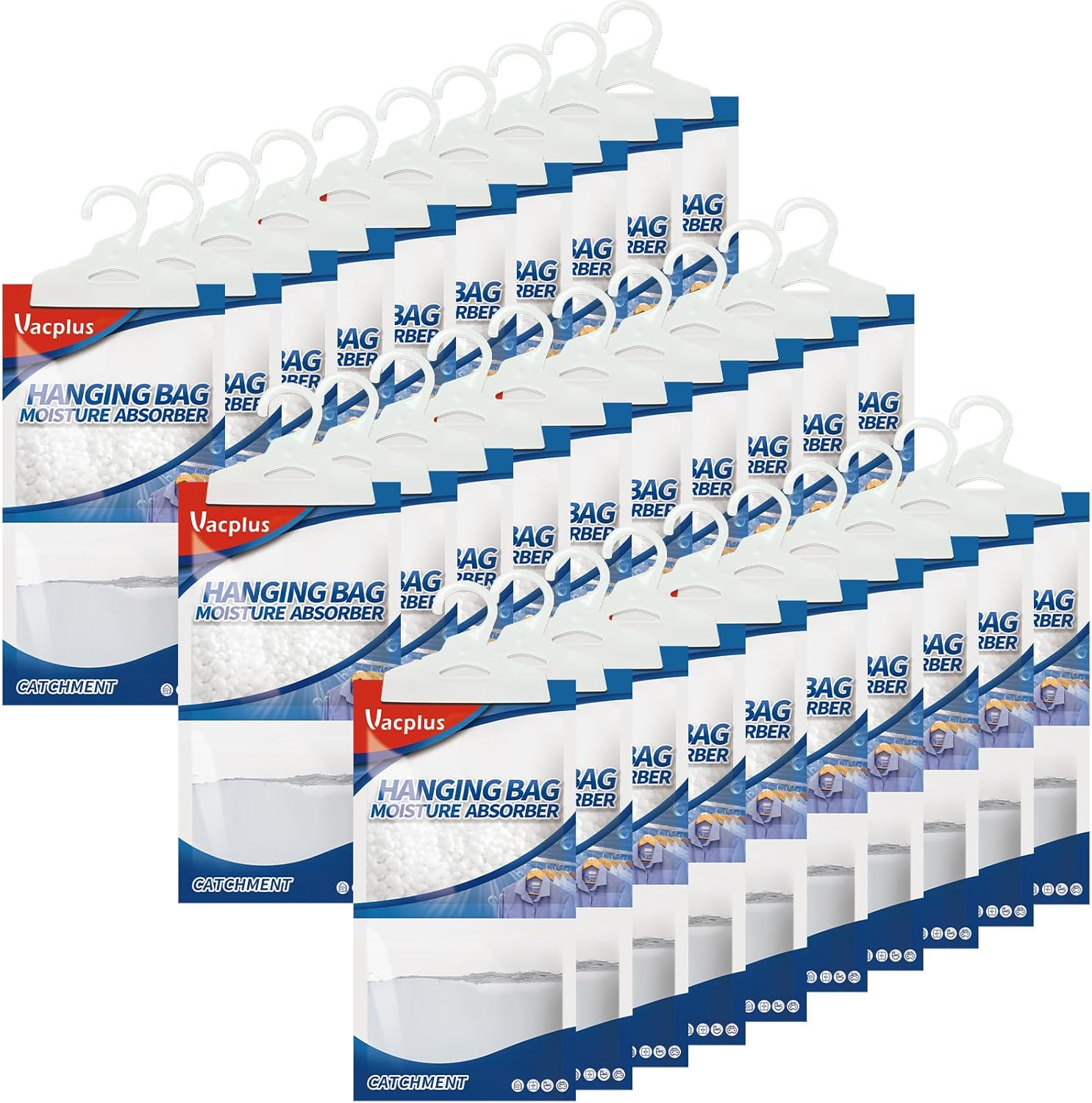 Vacplus Moisture Absorbers 30 Pack for Effective Humidity Control