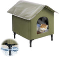 Large Cat House for Outdoor Cats Weatherproof - Elevated, Durable